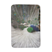 Weißer blauer Pfau Badematte (Vorderseite Vertikal)