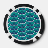 Weißer Blauwal Meer Tier Grüne Ozeane Pokerchips (Rückseite)