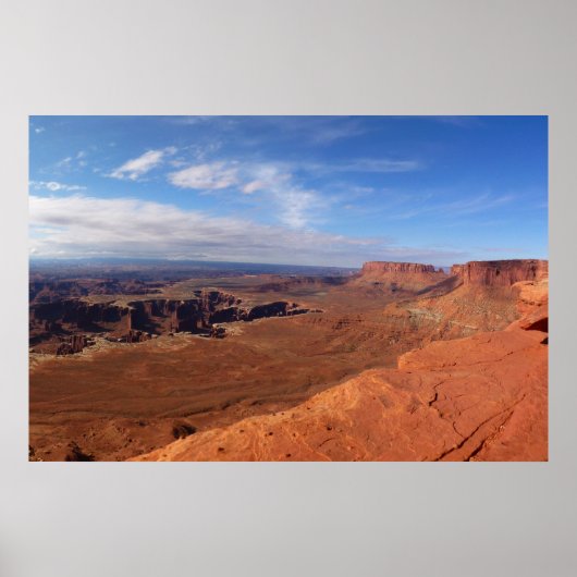 Weißer Blick auf den Canyonlands Nationalpark Poster (Vorne)