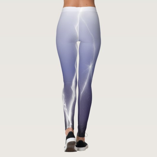 Weißer Blitz Leggings (Rückseite)
