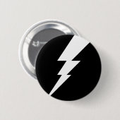 Weißer Blitzschlag Button (Vorne & Hinten)