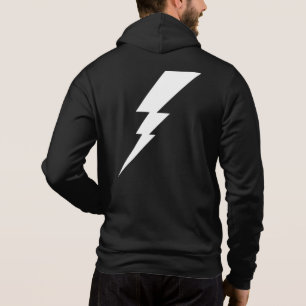 Weißer Blitzschlag Hoodie