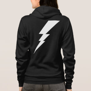 Weißer Blitzschlag Hoodie