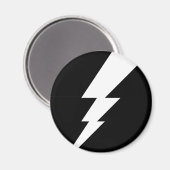 Weißer Blitzschlag Magnet (Vorderseite/Rückseite)