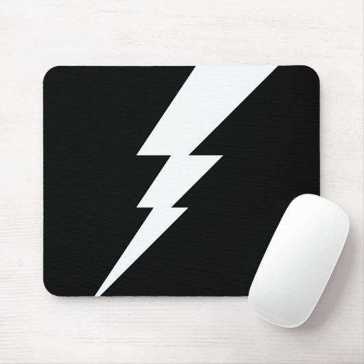 Weißer Blitzschlag Mousepad (Mit Mouse)