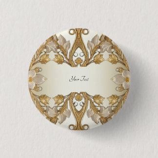 Weißer Blume-Decorations-Gold-Button Button