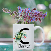 Weißer Blume Weißer Kaffee Tasse