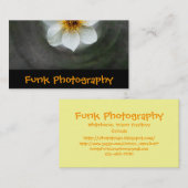 Weißer Blumen-Traum Visitenkarte (Vorne/Hinten)