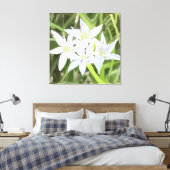 Weißer Blumengarn Blossom Digitale Kunst Leinwanddruck (Insitu (Schlafzimmer))