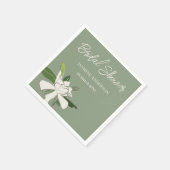 Weißer Blumengarten Einfaches Brautparty Serviette (Ecke)