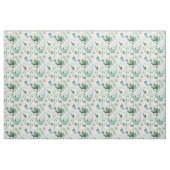 Weißer Blumengarten Eukalyptus Elegant Trendy Stoff (Fat Quarter (45,7 x 55,9 cm))