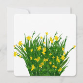 Weißer Blumengarten mit Wasserfarbe Save The Date (Rückseite)