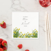 Weißer Blumengarten mit Wasserfarbe Serviette (Beispiel)