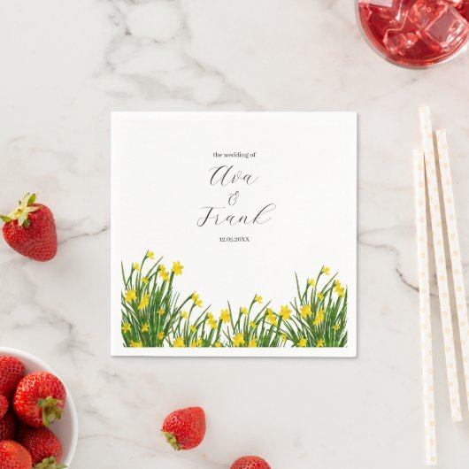 Weißer Blumengarten mit Wasserfarbe Serviette (Beispiel)