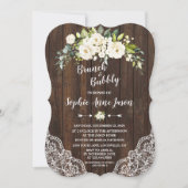 Weißer Blumenkohl und Brautparty Einladung (Vorderseite)