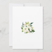 Weißer Blumenschwanz Weißer Hochzeitstich Detail I Einladung (Rückseite)