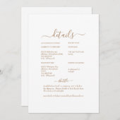 Weißer Blumenschwanz Weißer Hochzeitstich Detail I Einladung (Vorne/Hinten)