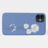Weißer Blumenstrauß auf Button Case-Mate iPhone Hülle (Rückseite (Horizontal))