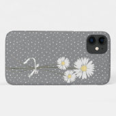 Weißer Blumenstrauß auf Button Case-Mate iPhone Hülle (Rückseite (Horizontal))