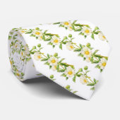 Weißer Blumenstrauß Krawatte (Gerollt)