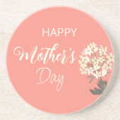 Weißer Blumenstrauß/Muttertag Getränkeuntersetzer (Vorne)