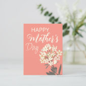 Weißer Blumenstrauß/Muttertag Postkarte (Stehend Vorderseite)