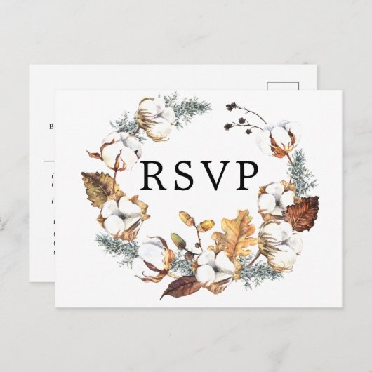 Weißer Blütenherbst UAWG Postkarte mit Auswahl an  (Vorne/Hinten)