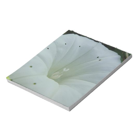 Weisser Blütenkelch Notizblock (Rotiert)