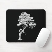 Weißer Bodhi Baum Mousepad (Mit Mouse)