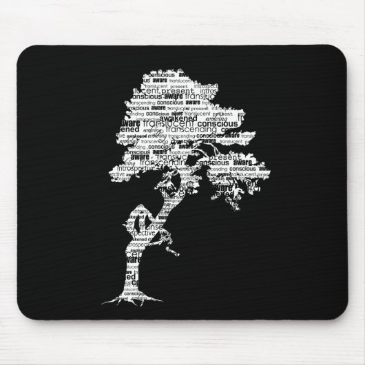 Weißer Bodhi Baum Mousepad (Vorne)
