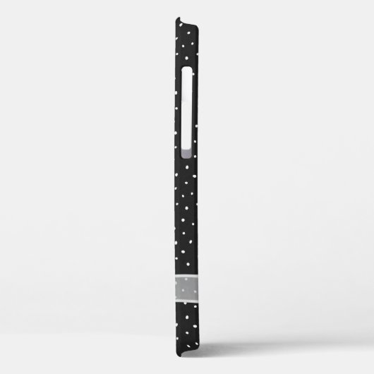 Weißer Bogen auf Polka-Punkten Case-Mate iPhone Hülle (Rückseite / Links)
