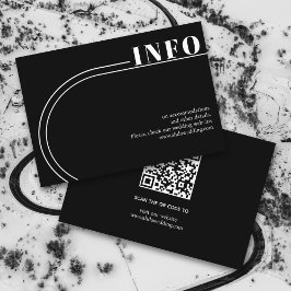 Weißer Bogen und Typografie Schwarz-Minimalistisch Begleitkarte