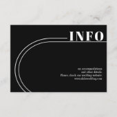 Weißer Bogen und Typografie Schwarz-Minimalistisch Begleitkarte (Vorderseite)