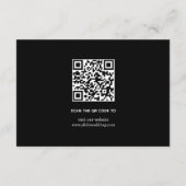 Weißer Bogen und Typografie Schwarz-Minimalistisch Begleitkarte (Rückseite)