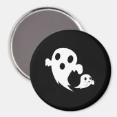 Weißer Boo Magnet (Vorderseite/Rückseite)