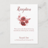 Weißer Bordeaux-Empfang Begleitkarte (Vorderseite)