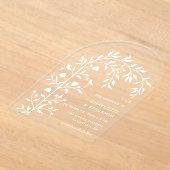 Weißer Botanischer Vogelarsch Acryleinladungen (Ablage )