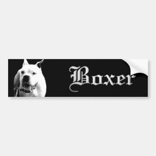 weißer Boxer-Autoaufkleber Autoaufkleber