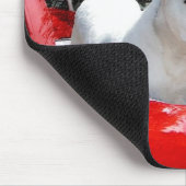 Weißer Boxer Hund in Maserati Mousepad (Ecke)