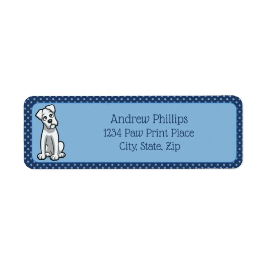 Weißer Boxer mit hellblauen Paw-Printen (Vorne)