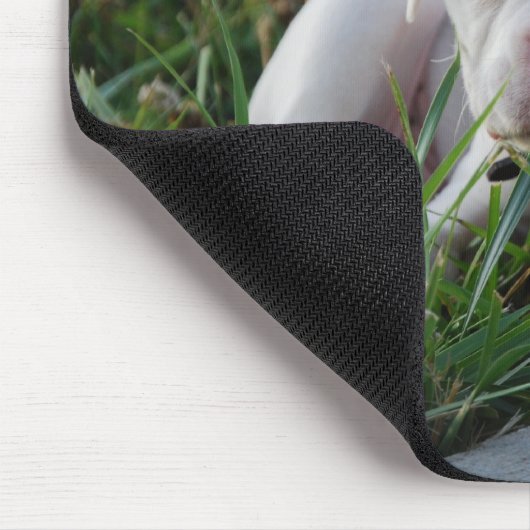 Weißer Boxer-Welpe Mousepad (Ecke)