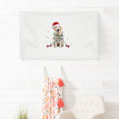 Weißer Boxerhund hässlicher Weihnachtspullover lus Banner (Insitu)