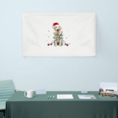 Weißer Boxerhund hässlicher Weihnachtspullover lus Banner (Messeveranstaltung)