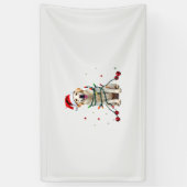 Weißer Boxerhund hässlicher Weihnachtspullover lus Banner (Vertikal)