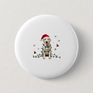 Weißer Boxerhund hässlicher Weihnachtspullover lus Button
