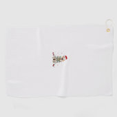 Weißer Boxerhund hässlicher Weihnachtspullover lus Golfhandtuch (Horizontal)