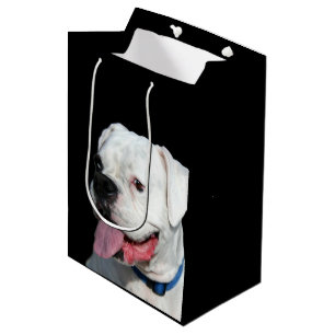 Weißer Boxerhund Mittlere Geschenktüte