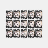 Weißer Boxerwelpe Fleecedecke (Vorderseite (Horizontal))