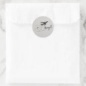 Weißer Brasilien-Pass Runder Aufkleber (Tasche)