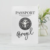 Weißer Brasilien-Pass Save the Date (Stehend Vorderseite)